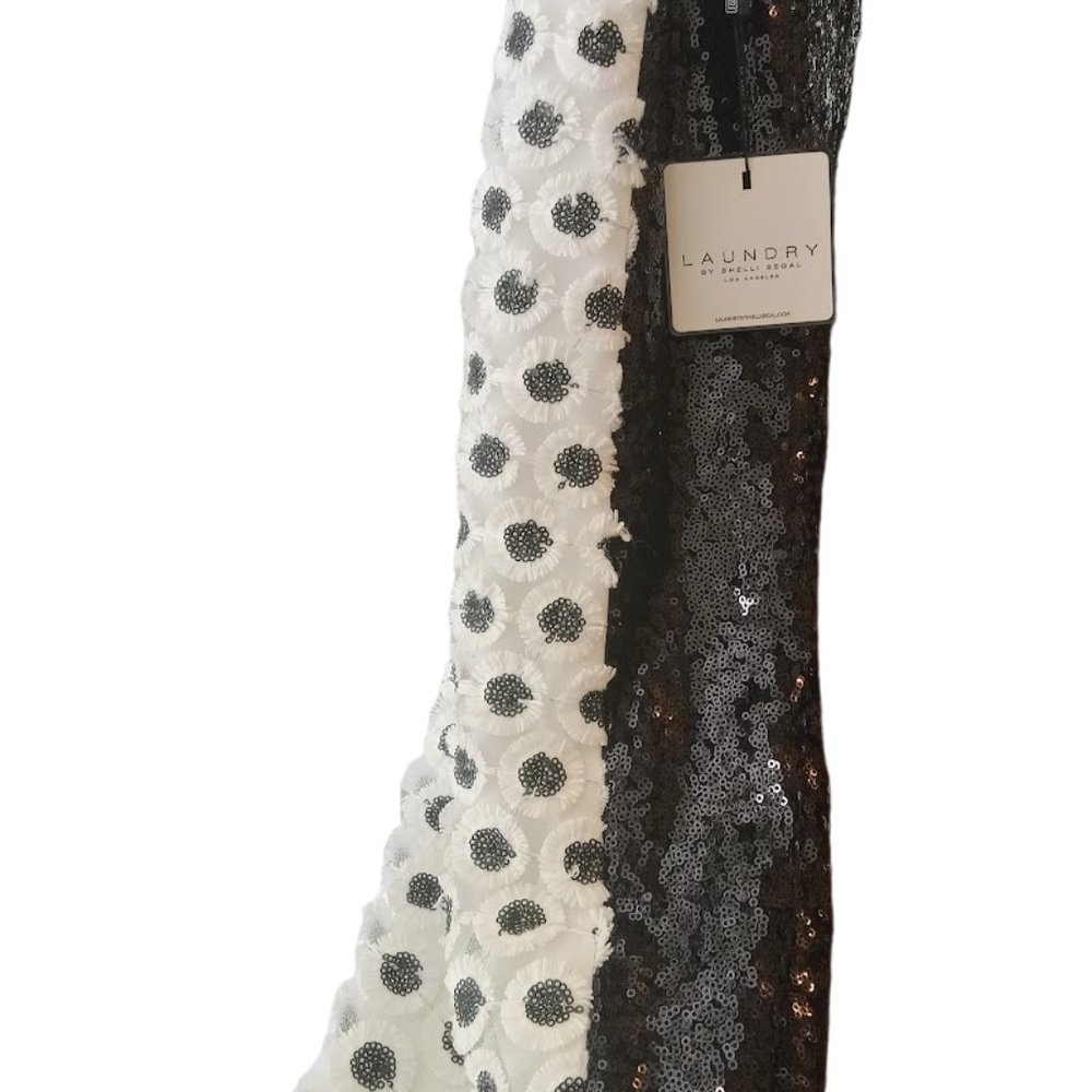 NWT | Gorgeous Sequin Floral Cocktail Dress | Laundry by Shelli Segal | Size: 10 - Picture 4 of 15